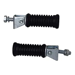 Ramanta Left Right Front/Rear Foot Rest Compatible for Bullet Classic, Electra and Standard 350/500 CC Motorbikes (Black, Pack of 2)
