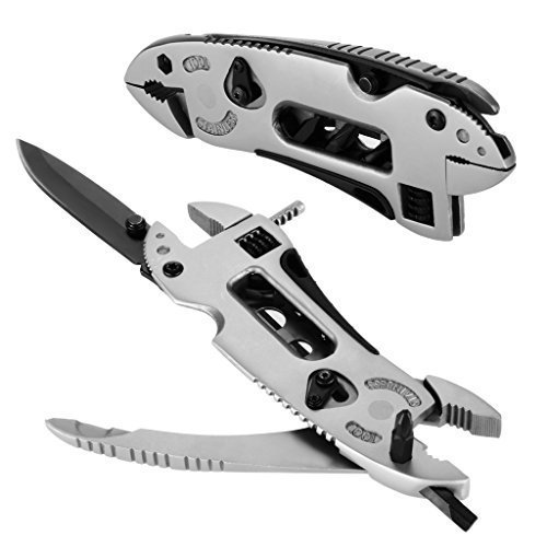 Preisvergleich Produktbild OUTU Edelstahl Multifunktionsmesser Taschenmesser Klappmesser Messer Multitool Multifunktions-Werkzeug Schraubenschlüssel Zange Drahtschneider