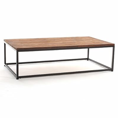 Atmosphera Table basse de salon en bois et métal - Style industriel, Vintage et Atelier