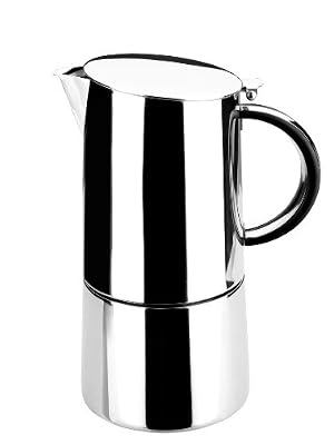 Lacor 62054 Cafetière Express Moka 4 Tasses 18/10 Inox