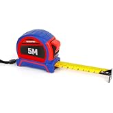 WORKPRO WP261041 5Mx25mm Naylon Kaplama Sarı &Ccedil;ift Taraflı Manyetik &Ccedil;elik Şerit Metre