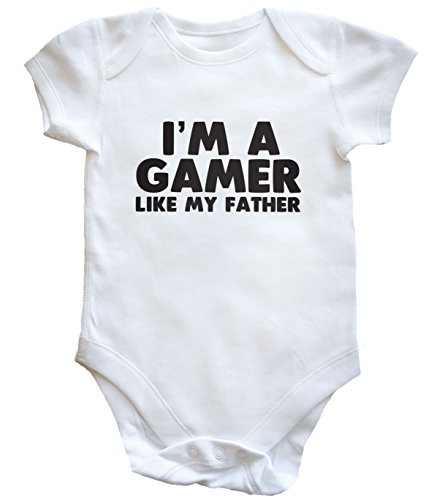 HippoWarehouse I'm a gamer like my father baby vest boys girls