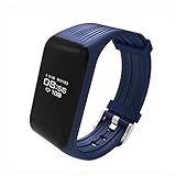EgBert K1 Fitness Kontinuierliche Pulsmesser Tracker Ip68 Wasserdichte Smart Armbanduhr - Blau