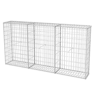 vidaXL Panier de Gabion Acier 200x30x100 cm Clôture de Jardin Bordure Barrière