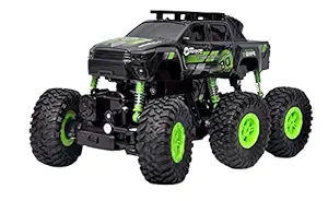 SIARA 6 Wheel Rock Crawler Remote Control Car High Speed Monster Truck Rechargeable 2.4GHZ 4WD RC Toys for 5 Years Old Kids Boys (Multicolor).S