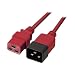 Produktbild LINDY 30125" IEC C19 auf IEC C20 Verlängerung Stromkabel, 3m rot