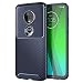 Produktbild MoKo Kompatibel für Moto G7 Hülle / Moto G7 Plus Hülle, Stoßfest Kratzfest aus Flexibel TPU, Handytasche mit Käfer und Twill Design Passend für Motorola Moto G7 / Moto G7 Plus 6.2" 2019 - Blau