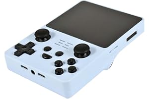 Cawevon RGB20S Console di gioco portatile, console per videogiochi retrò da 8,9 cm, con scheda 64G e 15000 giochi, lettore di gioco open source per bambini e adulti (blu, 64 G)