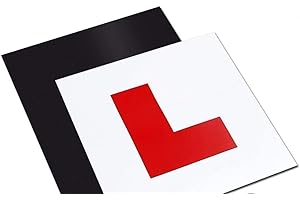 ORCHIDS Fully Magnetic Car L-Plates Red L Plate 2 Pack for Car Magnetic Extra Thick Strong Learner Plates, No Melting No Blow off Easy to Move without Scratching Painting off