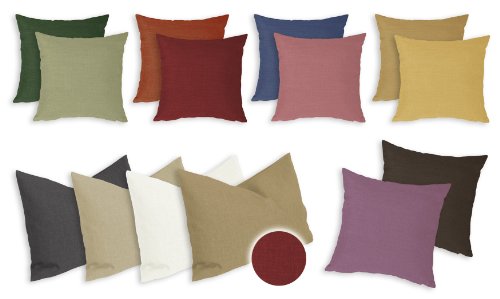 Kissenhülle Struktur Leinen-Optik Kissenbezug Deko Kissen ca. 40×40 50×50 oder 40×60 cm Farbwahl #357 (anthrazit, 50_x_50_cm) - 2