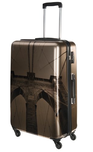 Preisvergleich Produktbild Trolley Polycarbonat Brooklyn Bridge 112 Liter Grosser Koffer SuitSuit