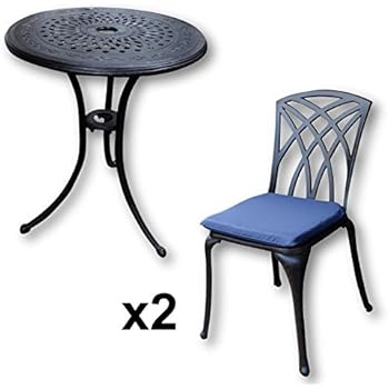 Amazon.de: Lazy Susan - ELLA 60 cm Bistrotisch mit 2 Stühlen - Rundes