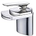 Produktbild Breite, flache Wasserhahnbürste, Nickel, breite Form, Boat, Waschbecken, Wasserhahn, komplettes Kupfer, Wasserfall, Bergbecken, Mischbatterie, klassischer Stil, Einhandgriff, massives Messing