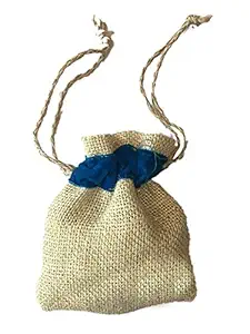 Zep+ Hanging Jute Bag Car Perfume for All Cars Model (Aqua Blue , Aqua Cool Fragrance)