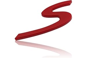 ‎SHSBSCAR S Sport Logo Kofferraum Tür Für Porsche Cayenne Panamera, Hinten Koffer Mit Wappen Hinten für Porsche 911 970 971 9YA (S-Rot)