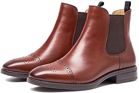 ladies ankle boots hollow leather flat heel plus velvet thicker warm lined casual comfort elasticity shoes . brown . 40