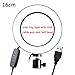 Produktbild Nosii Fill-in Light Ring LED Fotografie Selfie Light Fotolampe Tisch Mini-Stativ leuchtet 3 Farben einstellbar Helligkeit (Color : 16cm)