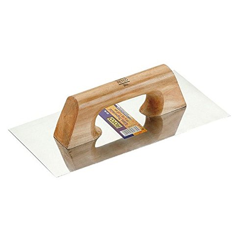 Alyco 195780 Trapez Glättekelle Edelstahl 300 x 150 x 140 mm Holzgriff