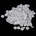 Resin Snap Fasteners Buttons Poppers 14.1mm Pack of Approx.100 Sets White