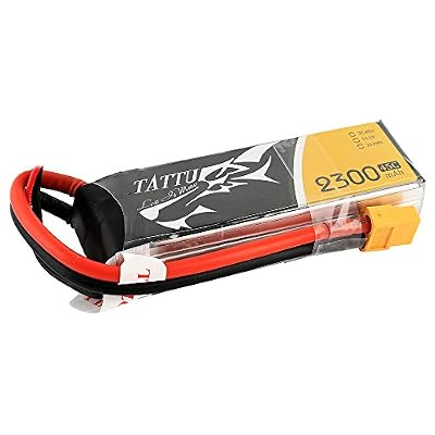 Tattu LiPo Batterie 2300mAh 11.1V 45C 3S pour FPV Racing Quadricoptère Racing Diverse Avions d'hélicoptère Drone et maquettes de Bateaux