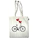 Produktbild Vintage - Fahrrad Herz Luftballons - Unisize - Natural - XT600 - Jutebeutel lange Henkel