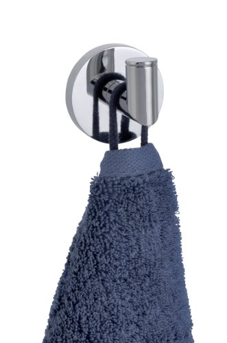 WENKO 20503100 Power-Loc Wandhaken Veroli – Befestigen ohne bohren, Zinkdruckguss, 5.2 x 4.7 x 5.2 cm, Glänzend - 2
