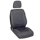 Gramaje superior a la media Zakschneider Fundas De Asiento para Renault Trafic - Funda Delantera Sillón del Conductor - Color Premium Cuadrados Grises