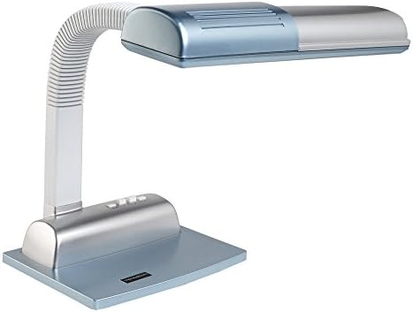 CristalRecord Curve - Energy Efficient Desk Lamp, 27W, Cold Light, 6000K, 3 Intensities, Blue Colour