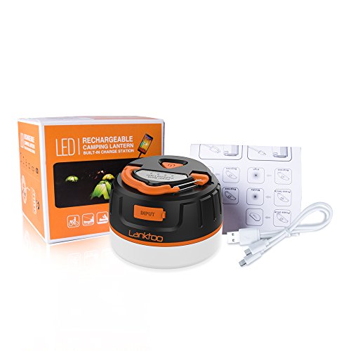 Lanktoo 2-In-1 Rechargeable Camping Lantern & 6400mAh Power Bank – IP65 Ultral Bright Magnetic LED Light for Camp Tent Working Ourdoors Hiking Fishing Emergencies - 9