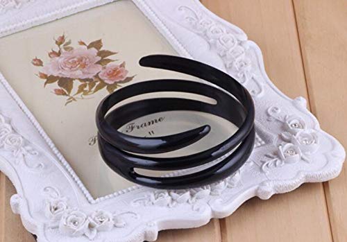 SHANF - Herramienta para hacer moños en espiral, diseño de donut, para mujeres y niñas (negro)