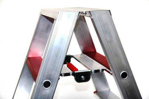Alu-Profi-Doppelleiter 2×7-stufig, 194x64x23cm, Aluminium, Marke: Szagato (Stehleiter, Anlegeleiter, Aluleiter, Kombileiter, Leiter) - 3