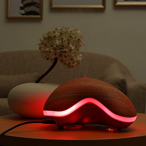 150ml Aroma Diffuser,SGODDE Holzmaserung LED Luftbefeuchter Ultraschall mit 7 Farben Licht Humidifier für Yoga Salon Spa Wohn-, Schlaf-, Bade- oder Kinderzimmer - 5