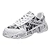 Produktbild Bauycy Herren Mode Wild Graffiti Bequeme Sommer Atmungsaktive Low-Top-Sneakers Gestalten Neue Segeltuchschuhe Freizeitschuhe Graffiti Schuhe Freien Sportschuhe GrößE: 39-44(Weiß,44 EU)
