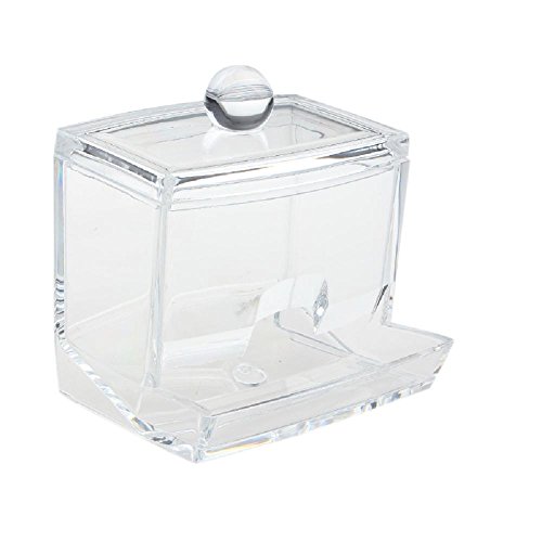 Voberry® 1 Clear Pcs Q-tip Swab Acrylic Cotton Organizer Box Cosmetic Stick Holder Storage