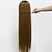 Neverland Beauty 30" Super Long Smooth 100% Synthetic Brown Hair Hairdressing Equipment Styling Head Doll Mannequin Training Head Tools Braiding Cutting Student Practice Model with Clamp UK Stock