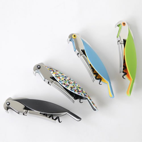 Alessi „Parrot“ Sommelier-Korkenzieher aus Gußaluminium und PC. Handdekoriert, „Proust“. Licensed by Pulltaps - 8