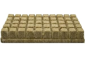 Qikam 25/50 Pieces Rock Wool Cube Rock Wool Mat Grow Propagation Mat Bottomless Culture Substrate Agricultural Cuttings Solution to Achieve a Homogeneous Sowing Result