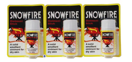 3 x Snowfire Ointment Stick - Solid emollient ointment for dry skin - More Op...