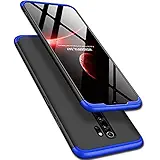 TheGiftKart Full Body 3 in 1 Slim Fit 360 Degree Protection Hard Bumper Back Case Cover for Xiaomi Redmi Note 8 Pro (Blue Black)