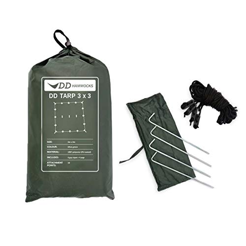 DD Hammocks - Toldo (3 x 3 m), Verde.