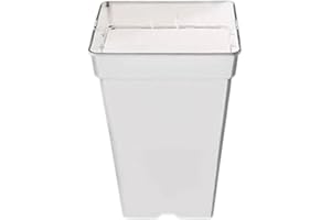 GROWMANIA.ES GROWMANIA Zestaw 5 białych kwadratowych doniczek na rośliny 11L - pięć plastikowych doniczek na kwiaty 15 x 15 x 20 cm