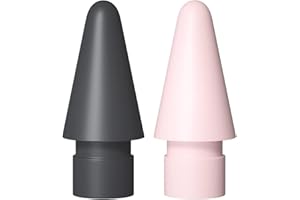 ARBLEL Tips Compatible with Apple Pencil 2 Tips 1st Gen and 2nd Generation nib Replacement for iPad Pro iPencil 2 nibs 2 Pack (Grey Pink)