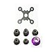 Price comparison product image TYPHEERX M5 Flanged Nylon Insert Screw Lock Nuts 6 CW 6 CCW with 1 Motor Bullet Cap Quick-release Wrench Tool M5 Hex Nut Driver for RC FPV Racing Drone
