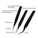 Ckeyin ® 3pcs Stainless Steel Hair Removal Eyebrow Tweezers Precision Eyelash Extension Tool Nail Tool Makeup Beauty Tweezers Slant Kit