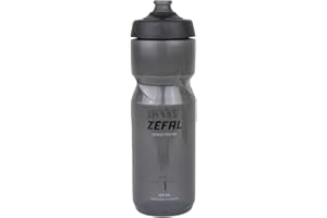 ZEFAL Sense Pro 80 Noir Fumé Bidon Velo - Gourde Velo Route et VTT Légère et Étanche - Fabriqué en France - 85 g, 800 ml