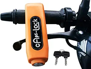 Techlife Matt Finish Heavy Duty Bike Brake Lock Locking System by Holding Handle Bar with Brake Lever - for All Bikes and Scooters (Multicolored)