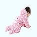 Arrowhunt Baby Lovely Heart Outfits Warm Fleece Velvet Rompers Pink 6-9M