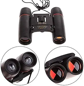SHREEJIIH Polarized HD Professional Lightweight Pocket Size Binocular Telescope Folding 30x60 Zoom Lens for Sports, Hunting, Camping for Bird Watching(Black)