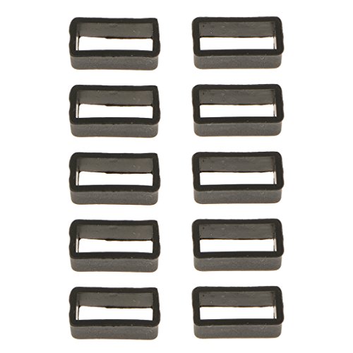 10x Gummi Uhrenarmband Schlaufe Gummihalter Ersatz für Uhrenarmbänder - 18mm Schmal