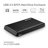 WAVLINK USB 3.0 Cárcasa DE 2.5' HDD SATA Disco Duro Externo Durable con...